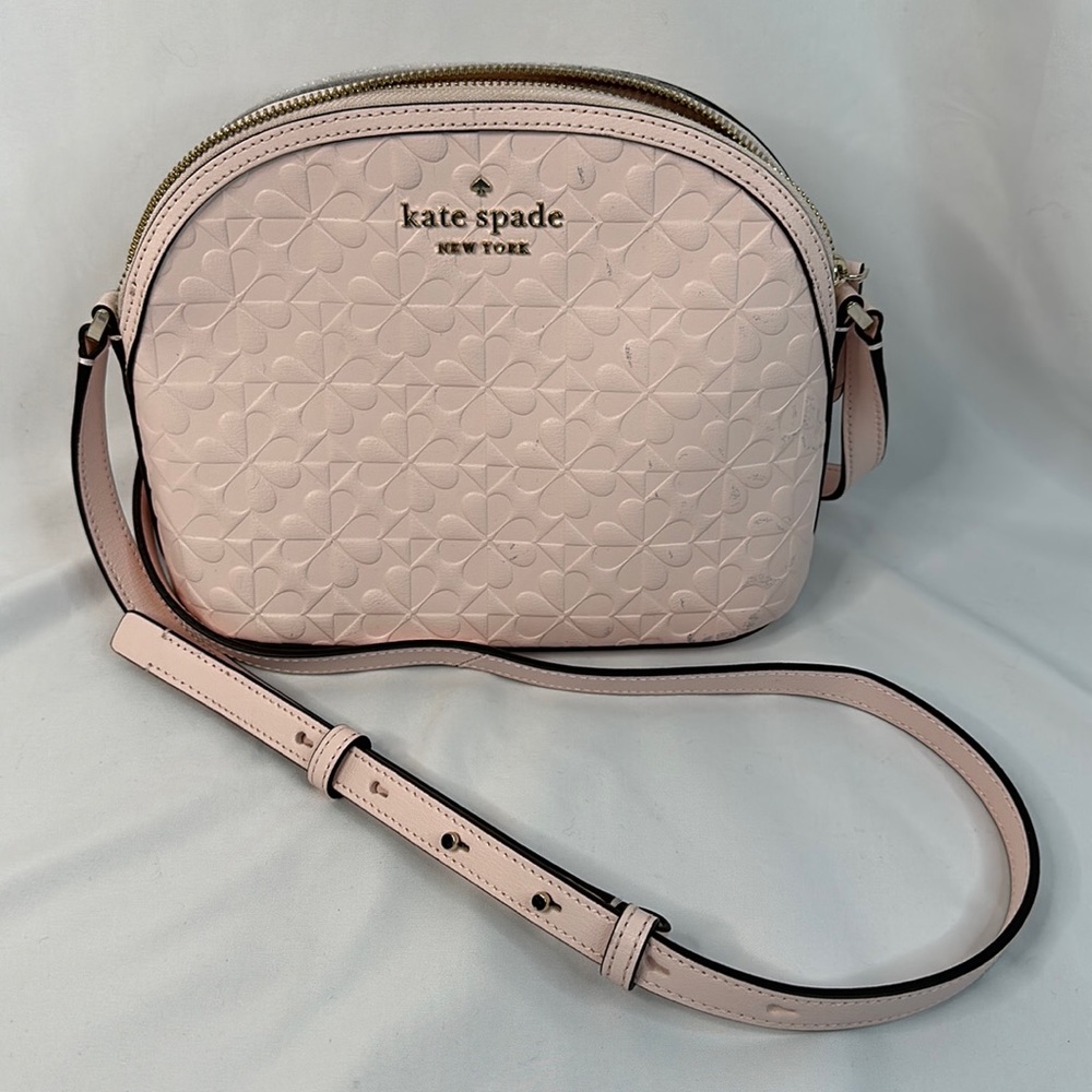 Pink - Kate Spade embossed dome purse